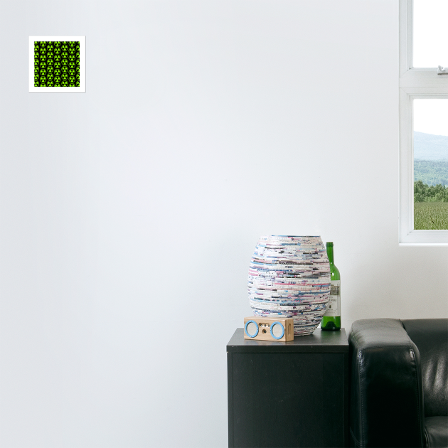 Radioactive Wall Green Pattern by XOOXOO